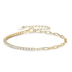 14k Diamond Chain Bracelet Trendy Elegance